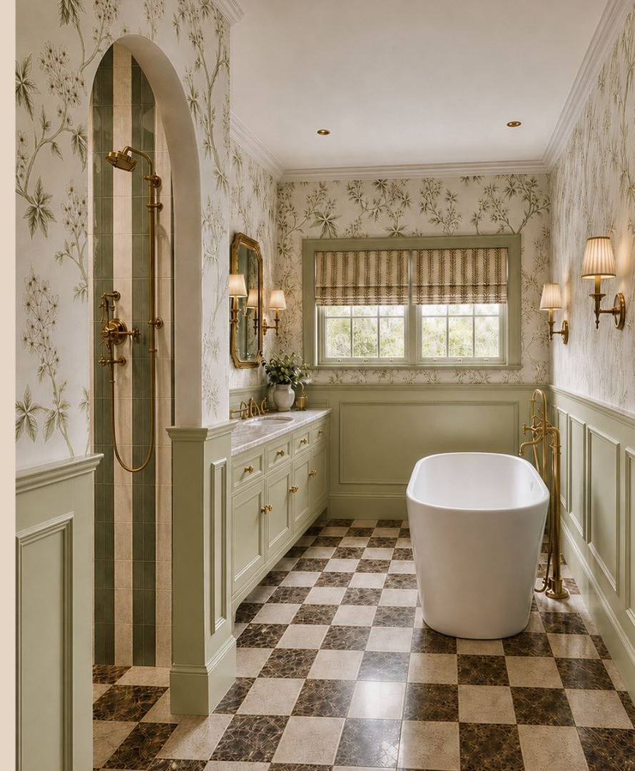 the bathroom