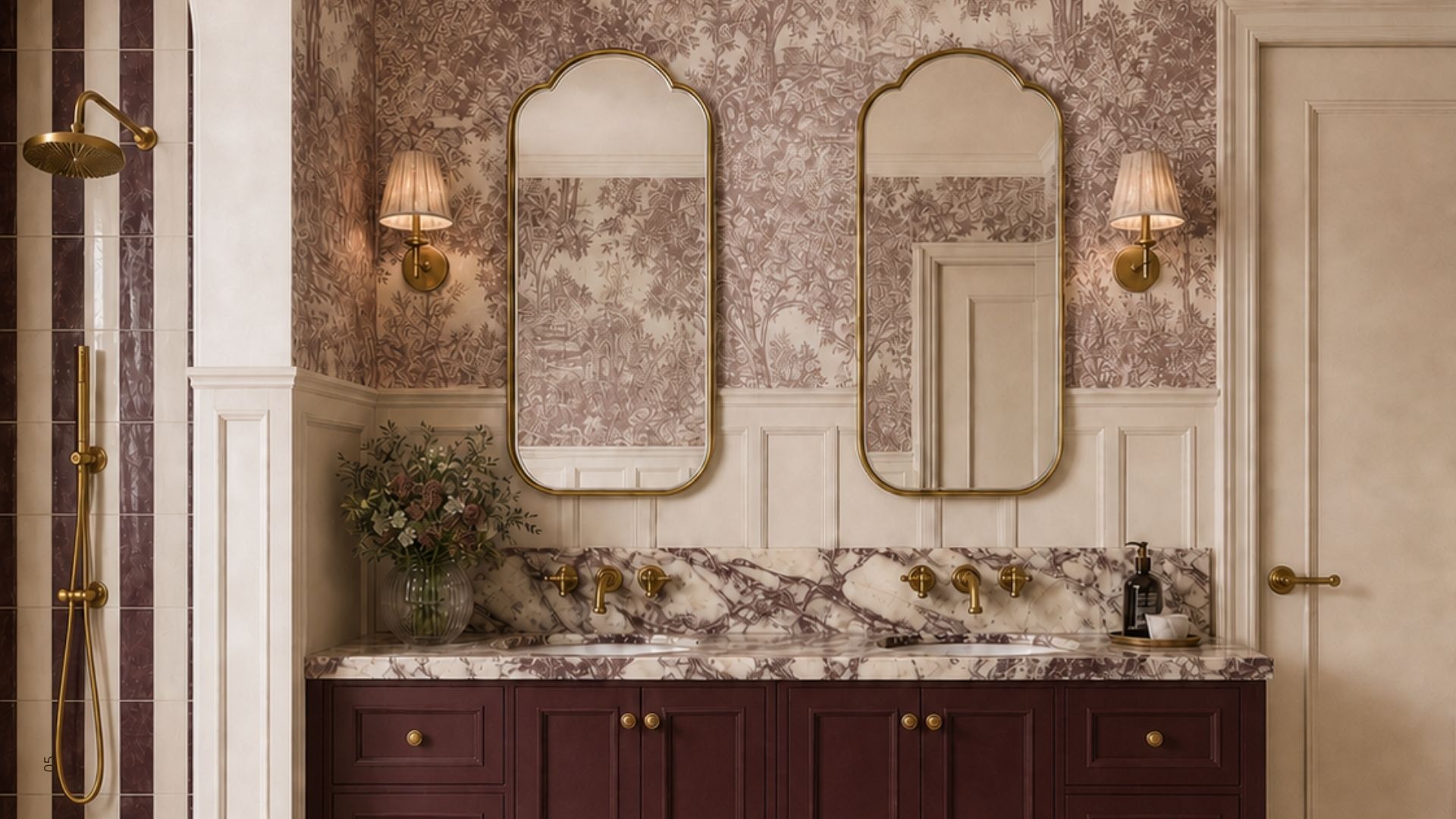 the bathroom