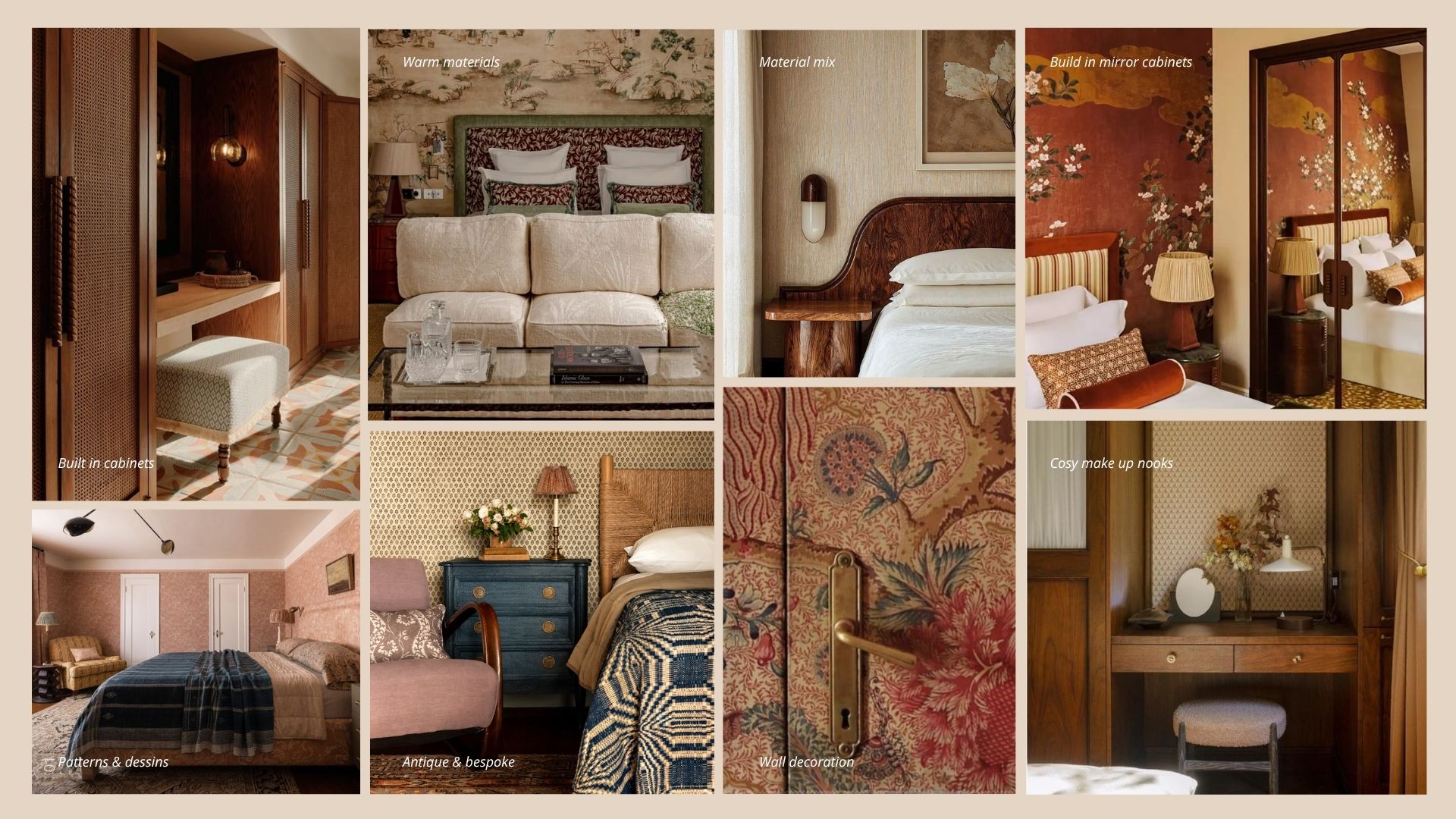 Moodboard slaapkamers
