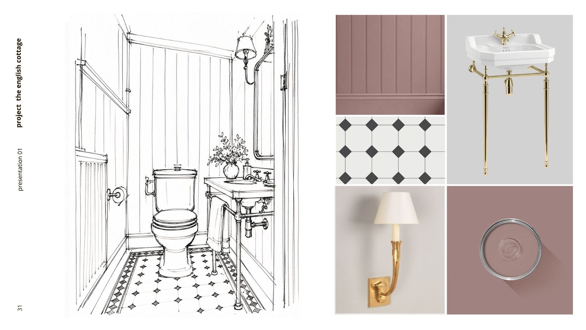WC schets & materialen