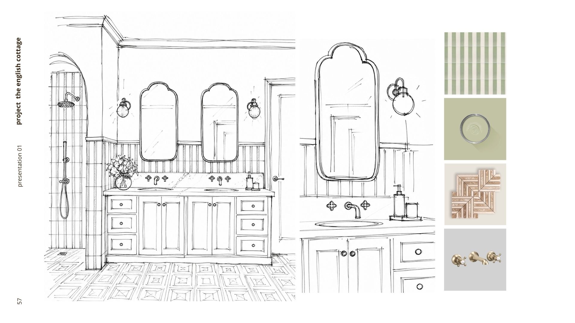 Badkamer 2e schets & materialen