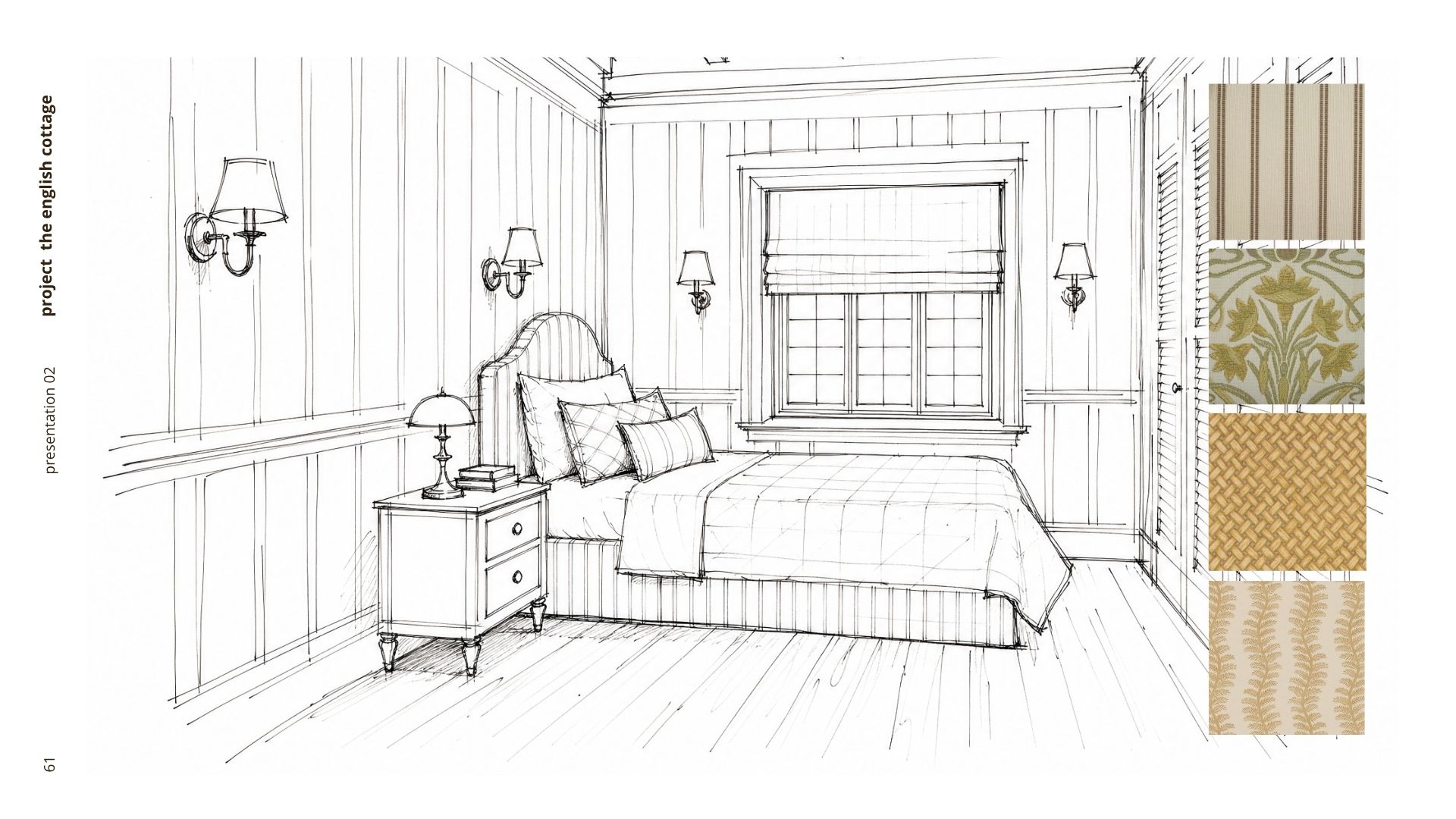 Spare bedroom schets & materialen